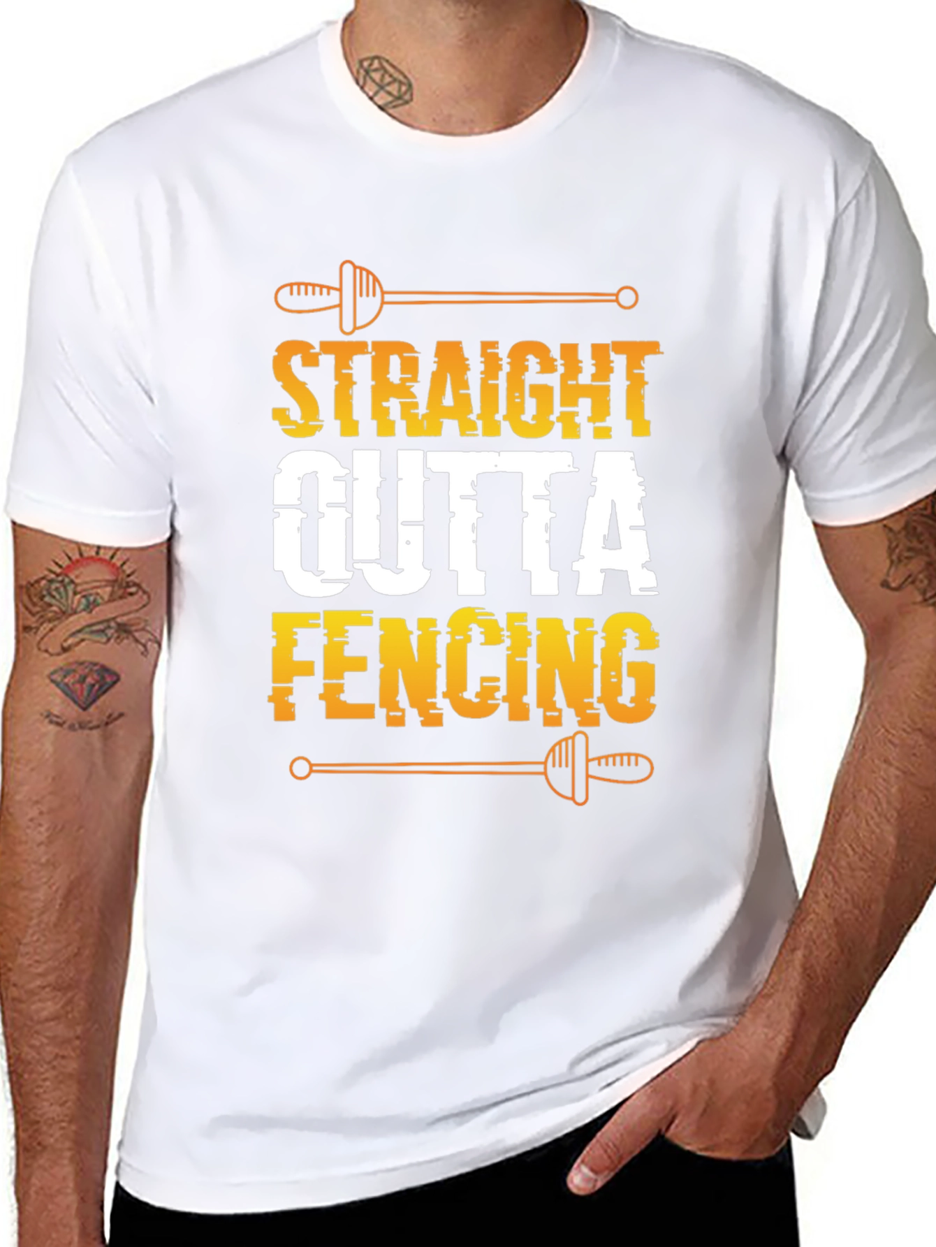 Straight Outta Fencing Black T-Shirt