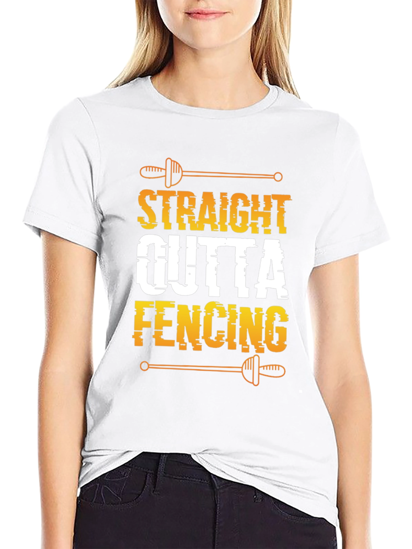 Straight Outta Fencing Black T-Shirt