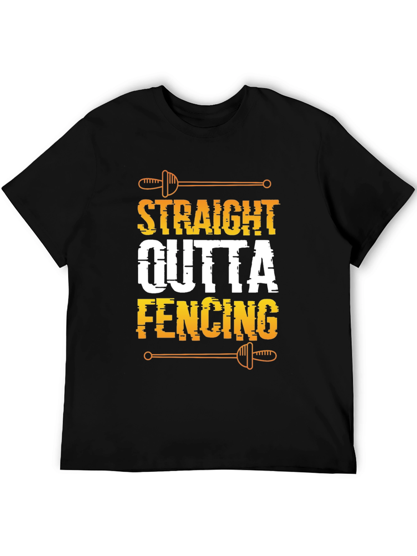 Straight Outta Fencing Black T-Shirt