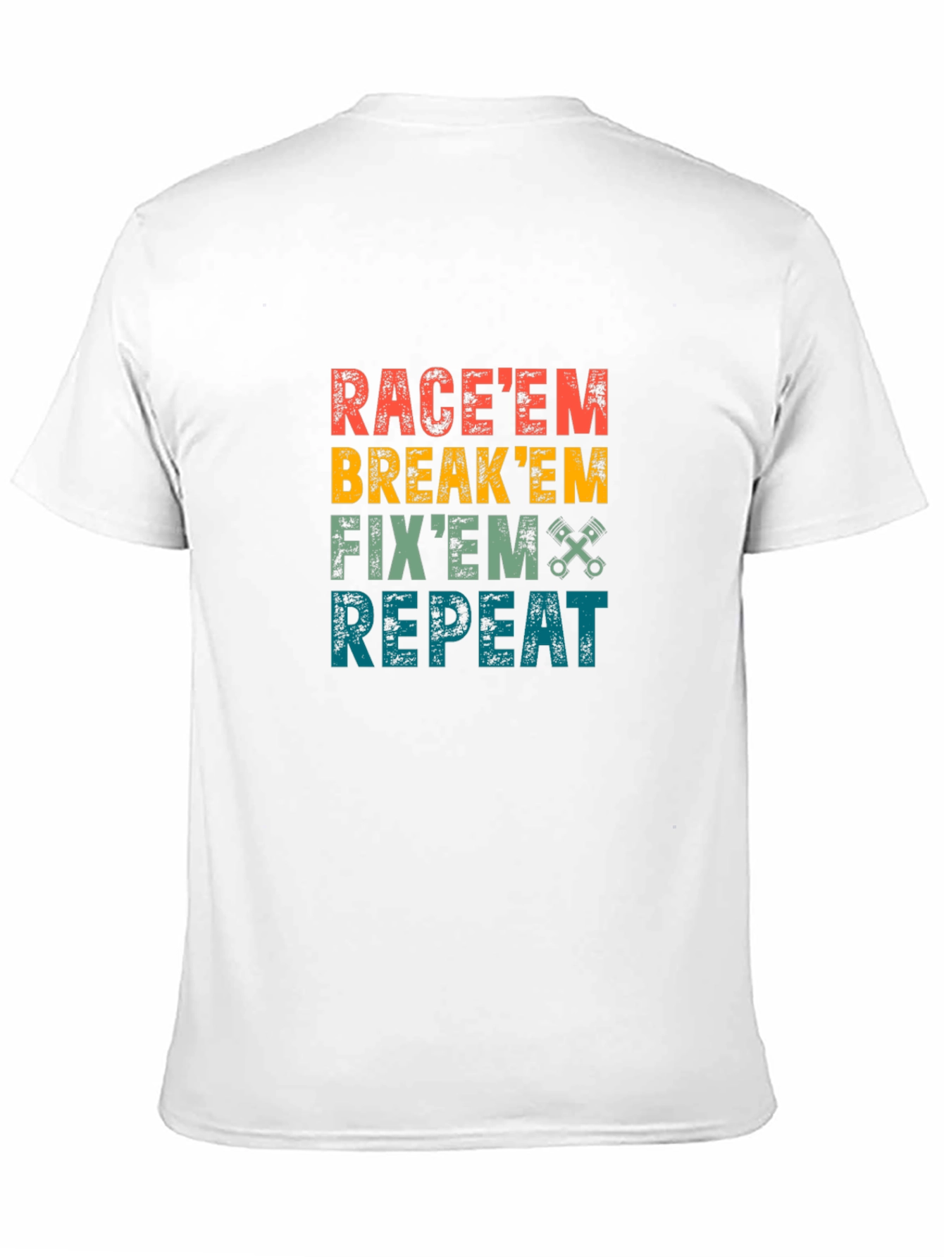 Raceem Breakem Fixem Repeat Graphic Tee