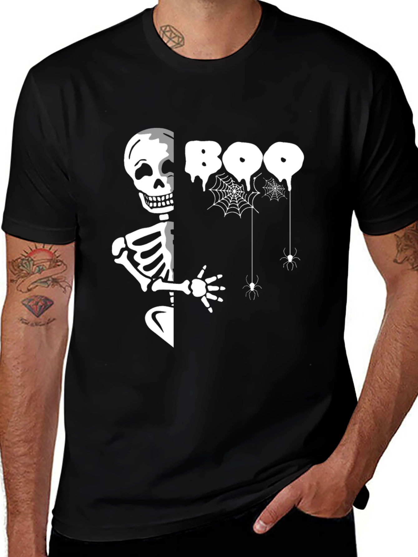 Boo Skeleton Halloween Tee