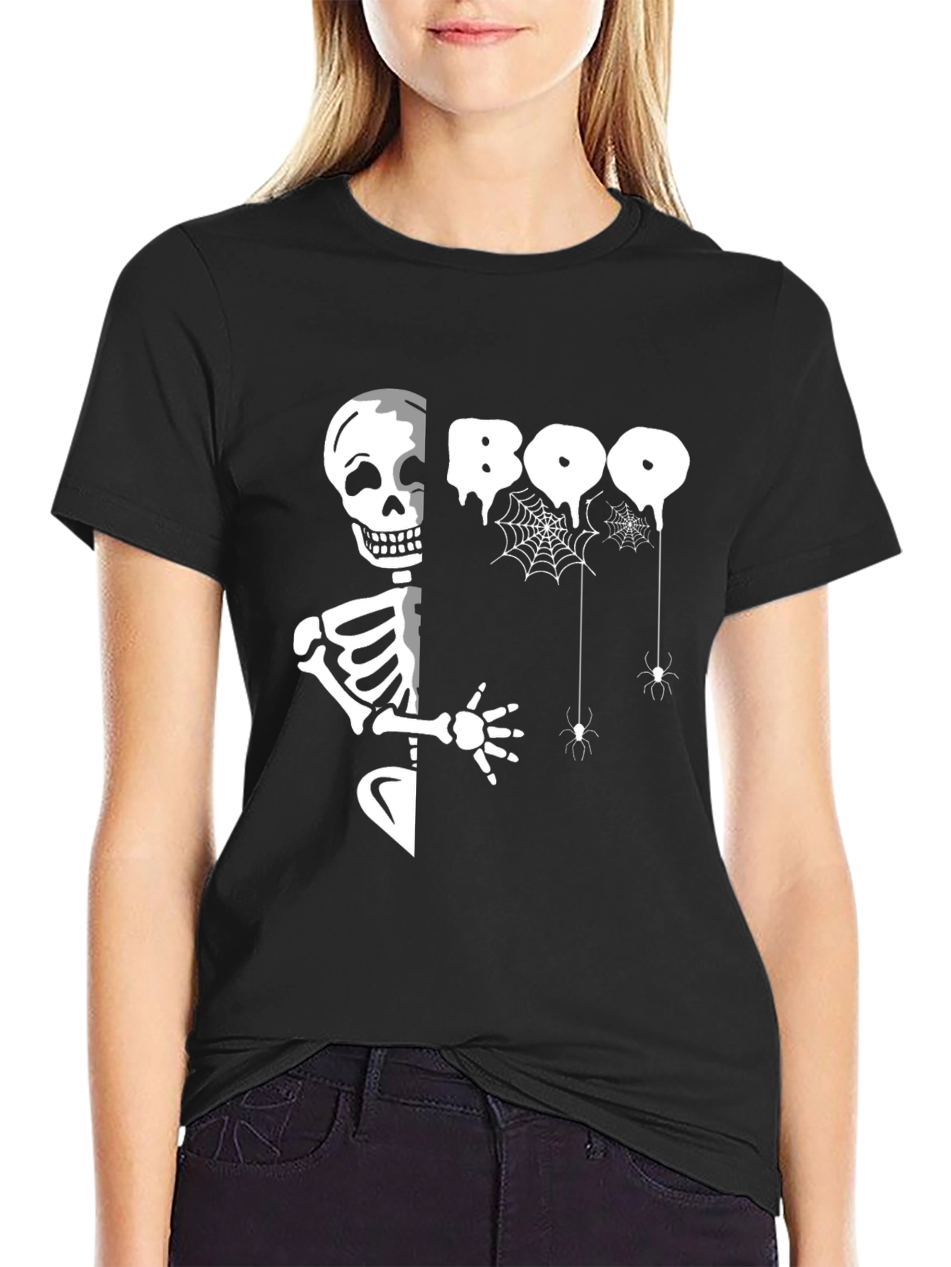 Boo Skeleton Halloween Tee