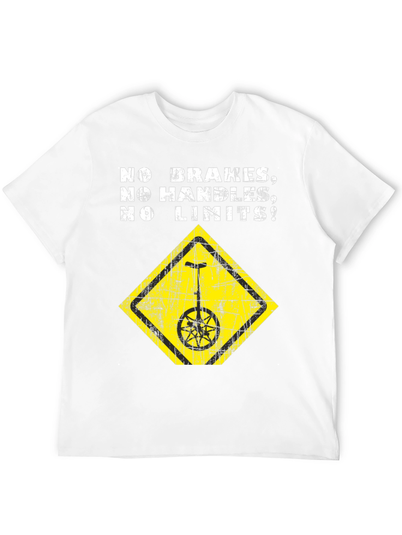 No Brakes Unicycle T-Shirt -  Daredevil Design