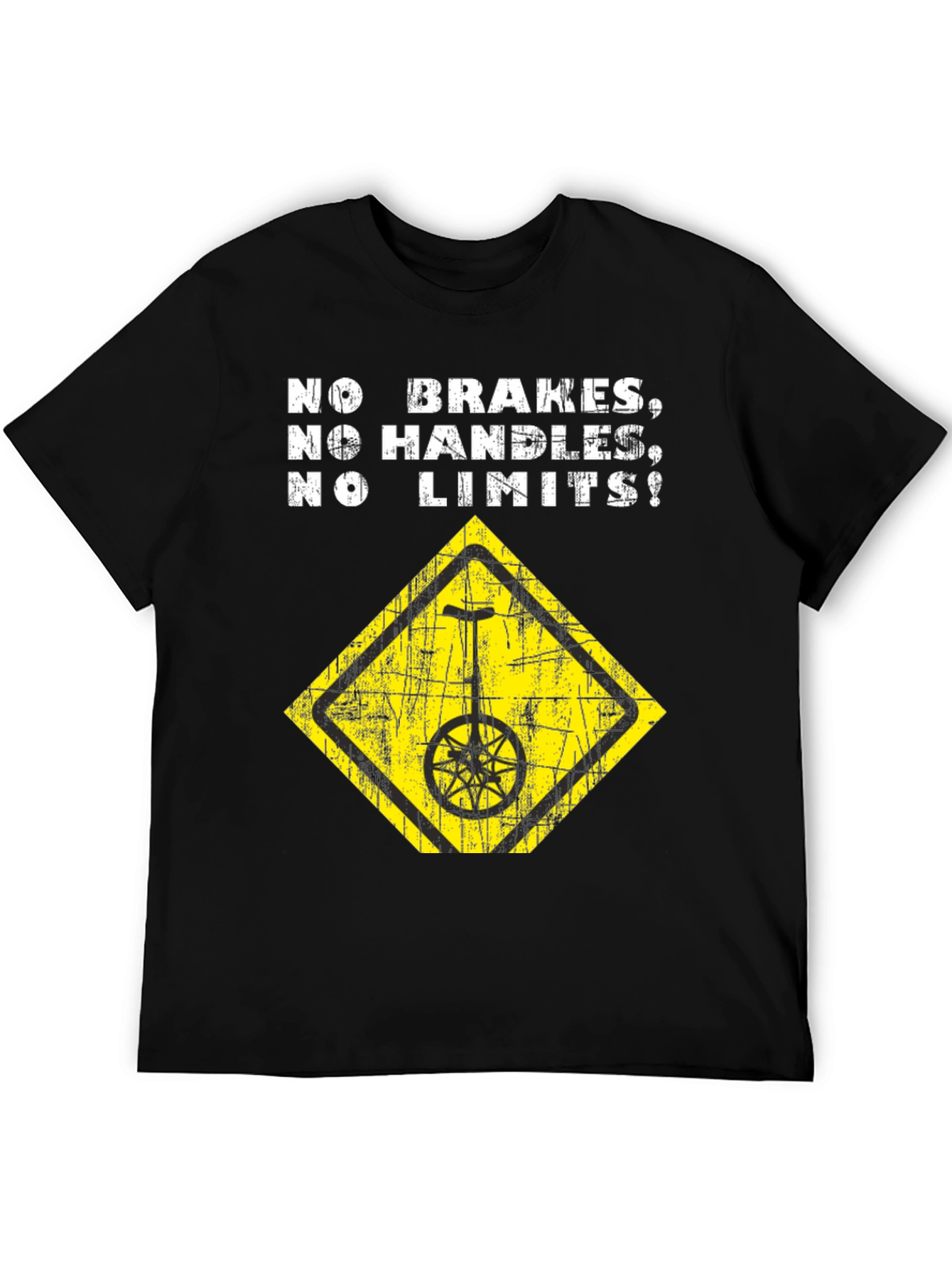 No Brakes Unicycle T-Shirt -  Daredevil Design
