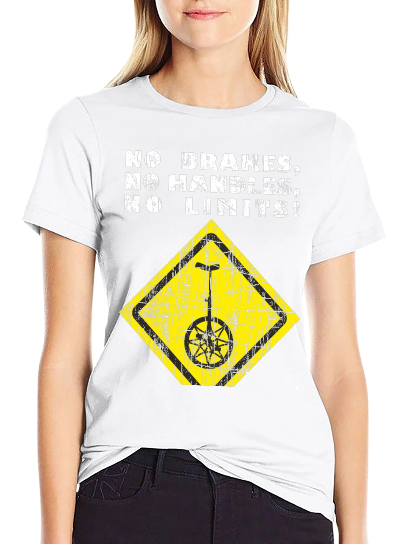 No Brakes Unicycle T-Shirt -  Daredevil Design