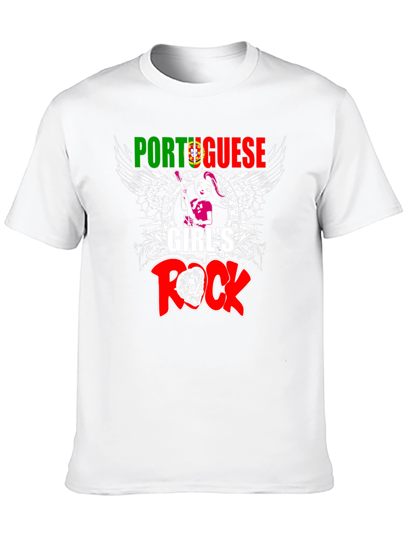Portuguese Girls Rock T-Shirt - Cool Graphic Design