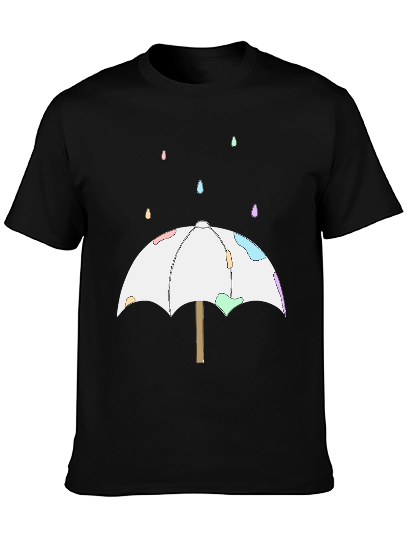 Cute Umbrella T-Shirt - Black