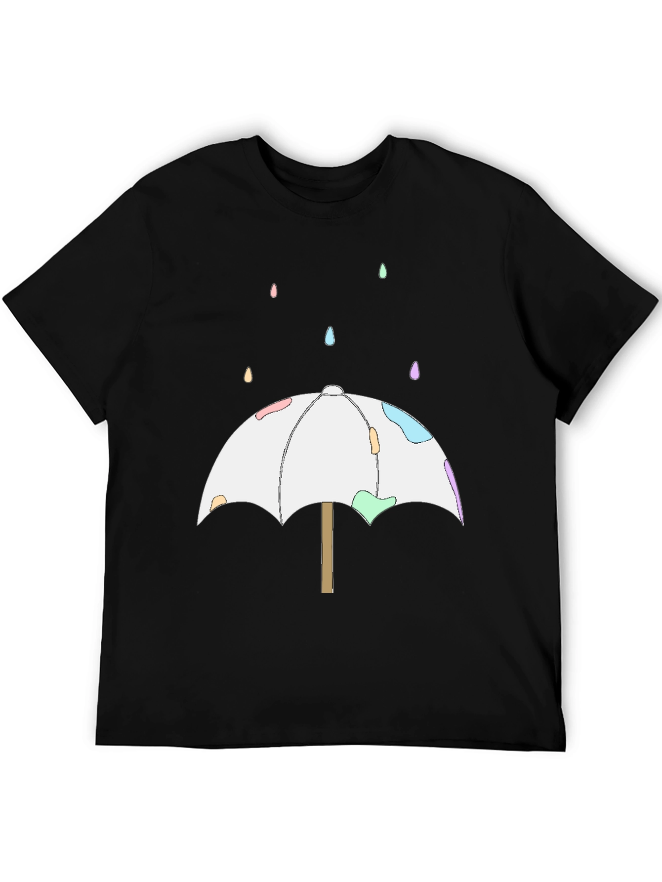Cute Umbrella T-Shirt - Black
