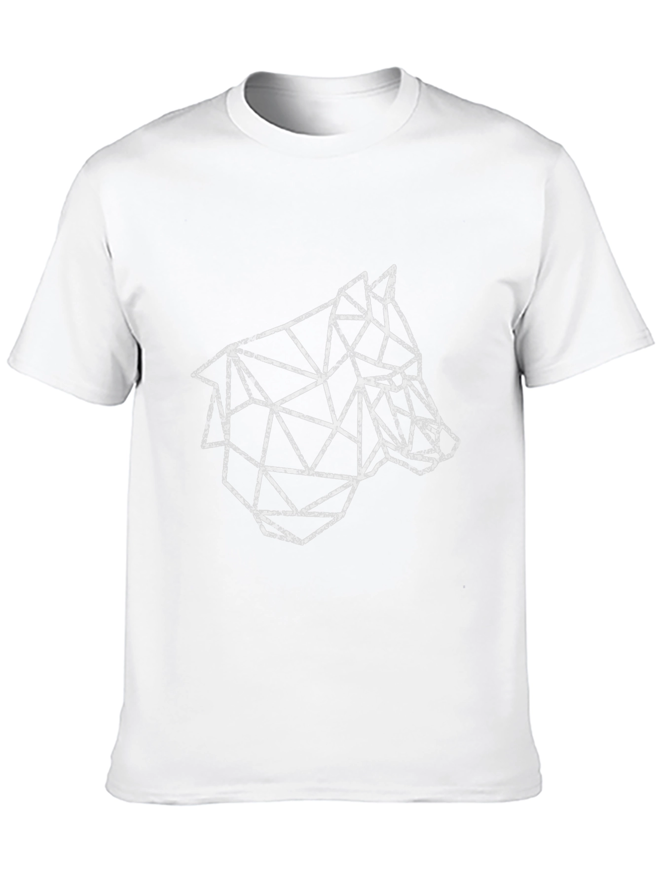 Geometric Wolf T-Shirt - Modern Animal Graphic Tee