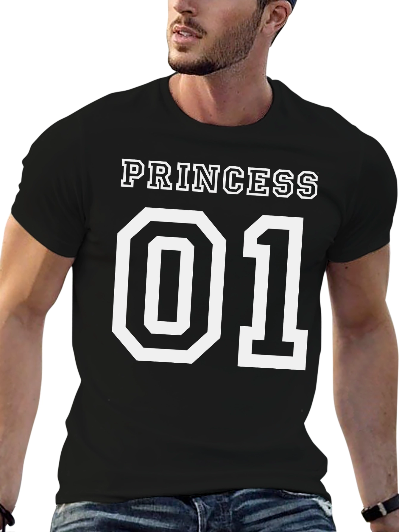 Princess 01 T-Shirt - Black Cotton Tee