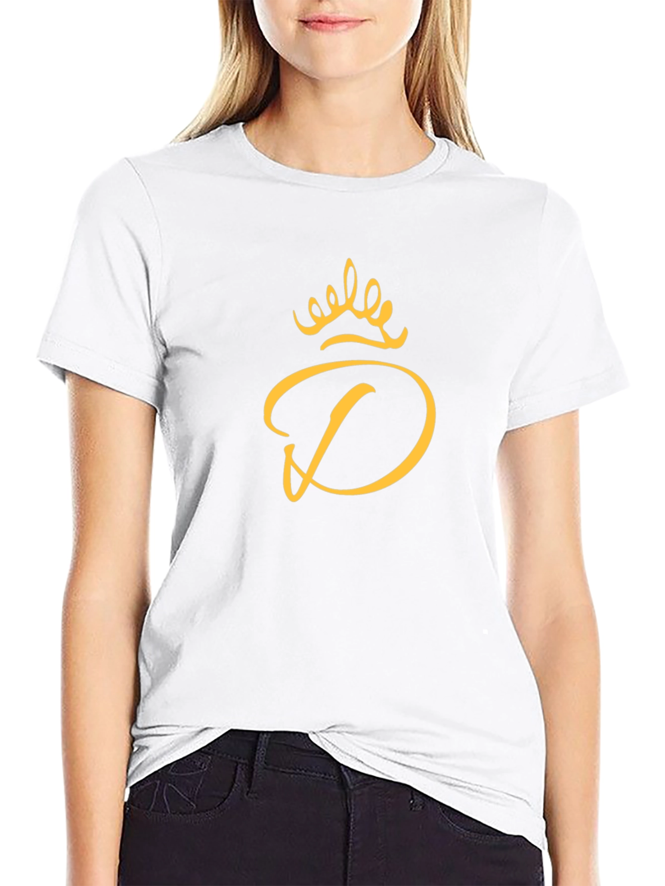 Crown D Monogram Black Tee