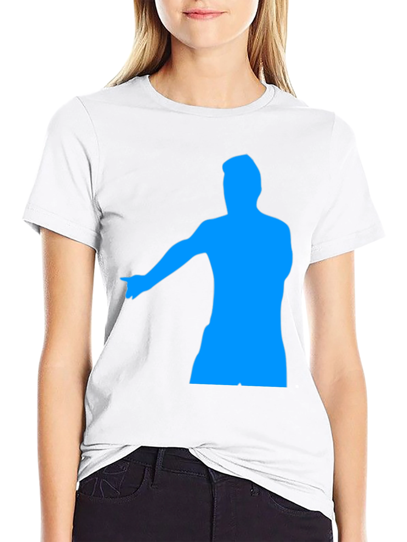 Mens Black Graphic Tee - Pointing Silhouette