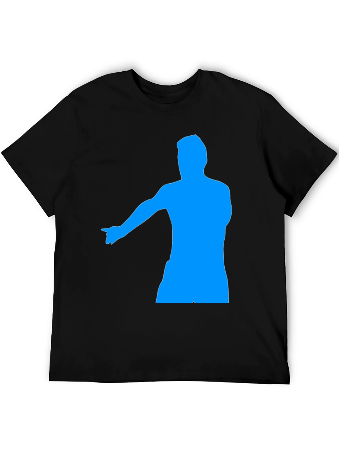 Mens Black Graphic Tee - Pointing Silhouette