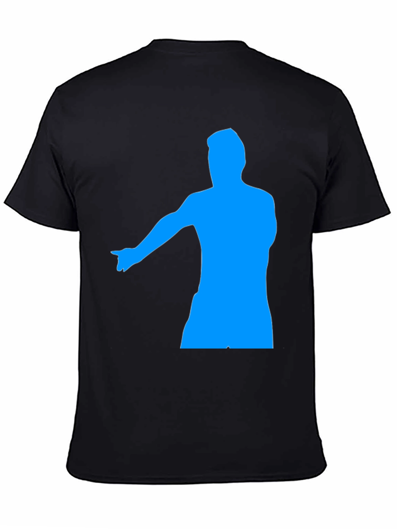 Mens Black Graphic Tee - Pointing Silhouette