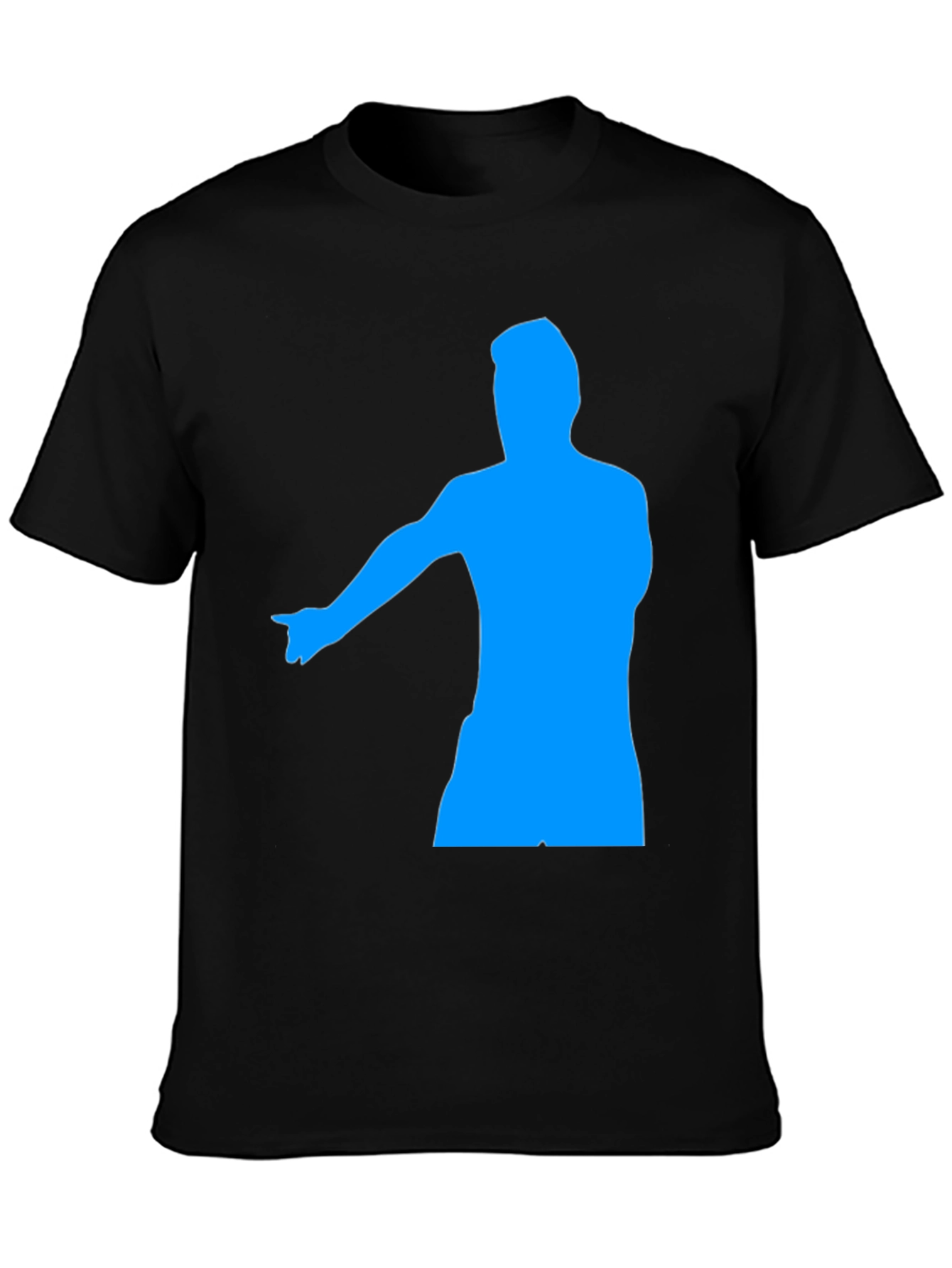 Mens Black Graphic Tee - Pointing Silhouette