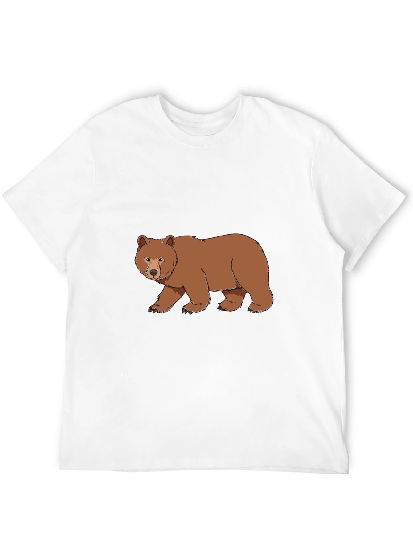 Black T-Shirt with Bear Graphic