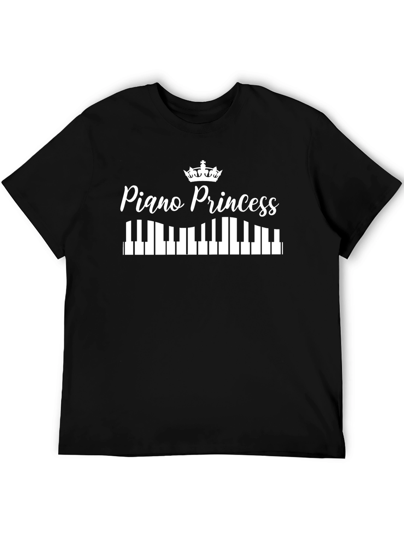 Piano Princess Black Graphic Tee Shirt