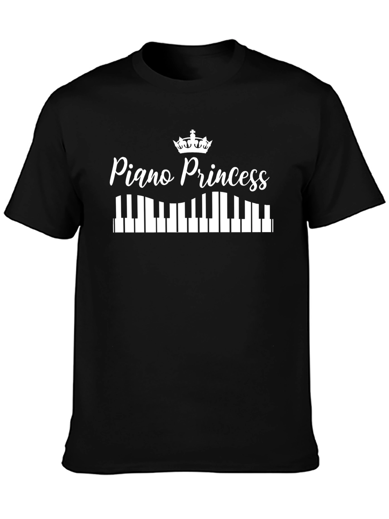 Piano Princess Black Graphic Tee Shirt