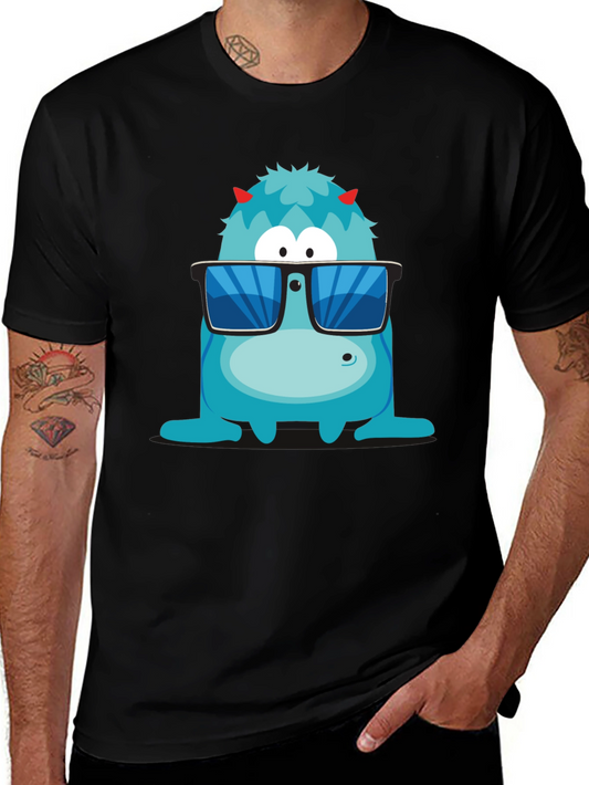 Cool Monster Graphic Tee - Black T-Shirt
