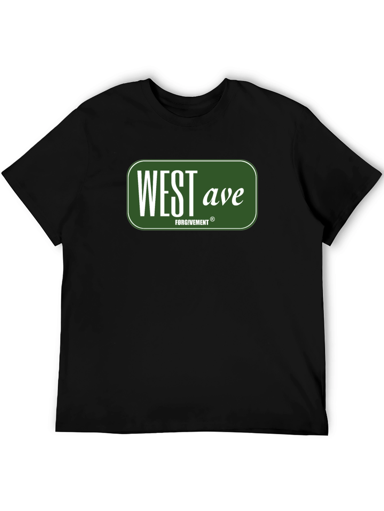 West Ave Forgivemeant Black Graphic Tee