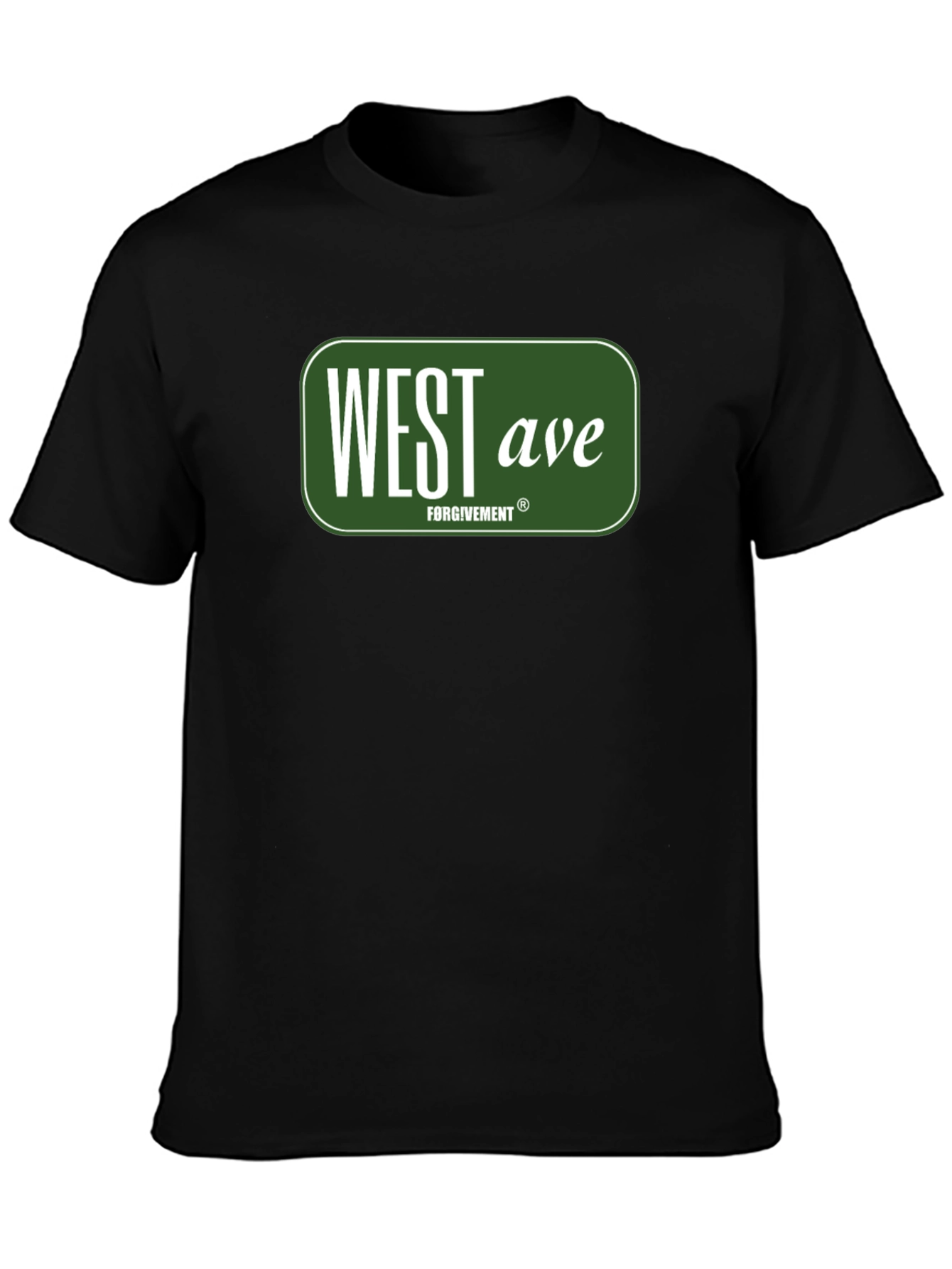 West Ave Forgivemeant Black Graphic Tee