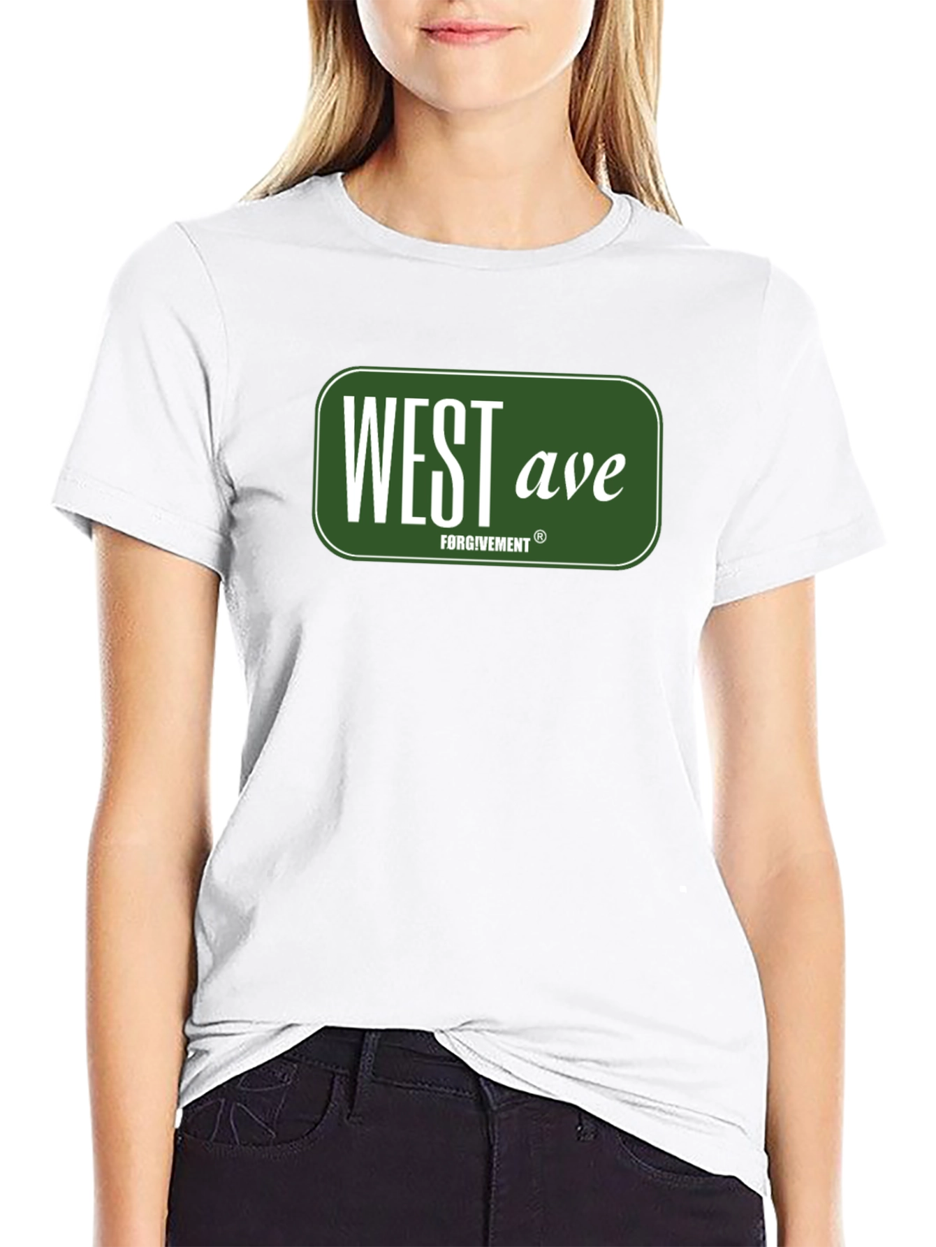 West Ave Forgivemeant Black Graphic Tee