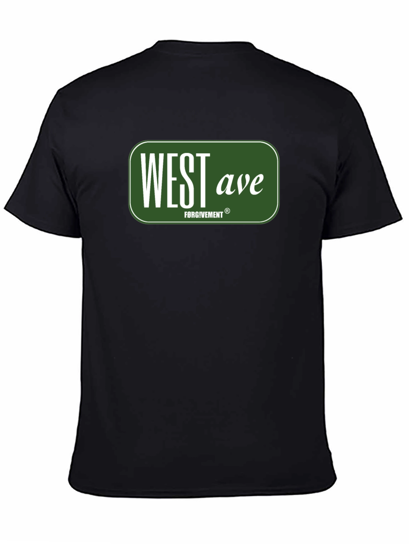 West Ave Forgivemeant Black Graphic Tee