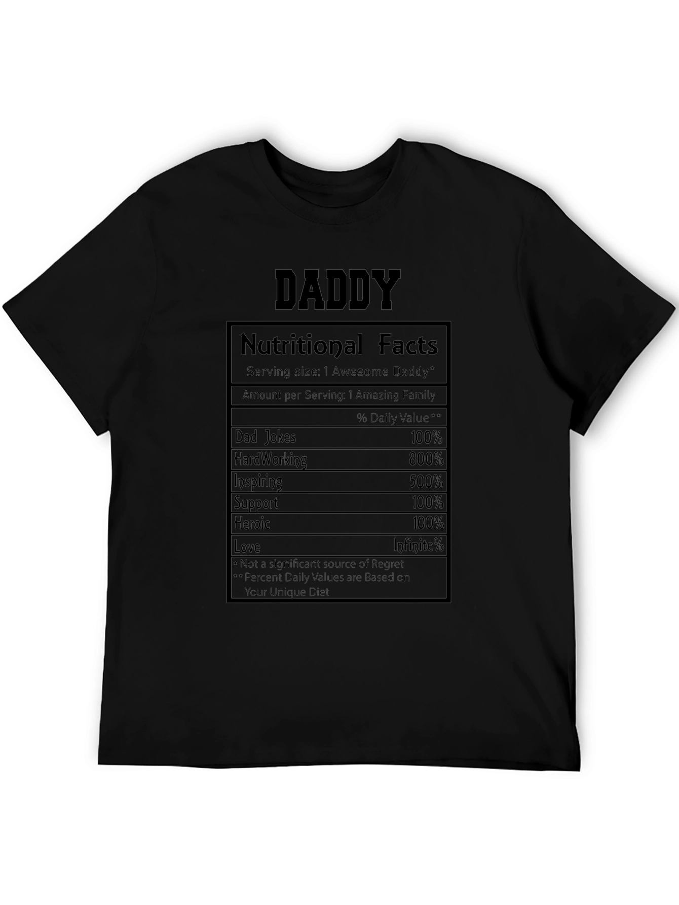 Daddy Nutritional Facts Graphic Tee