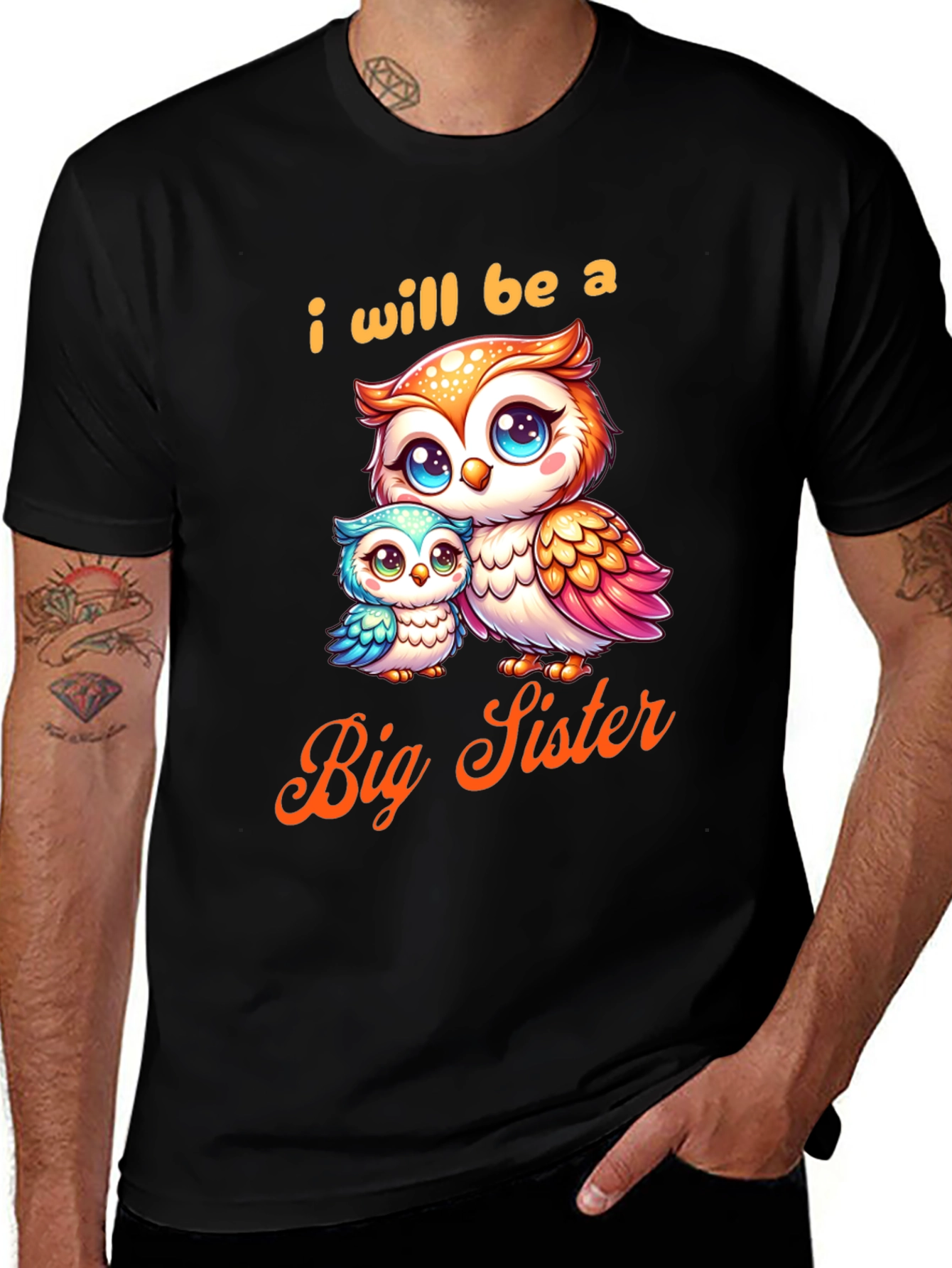 I Will Be a Big Sister Owl T-Shirt
