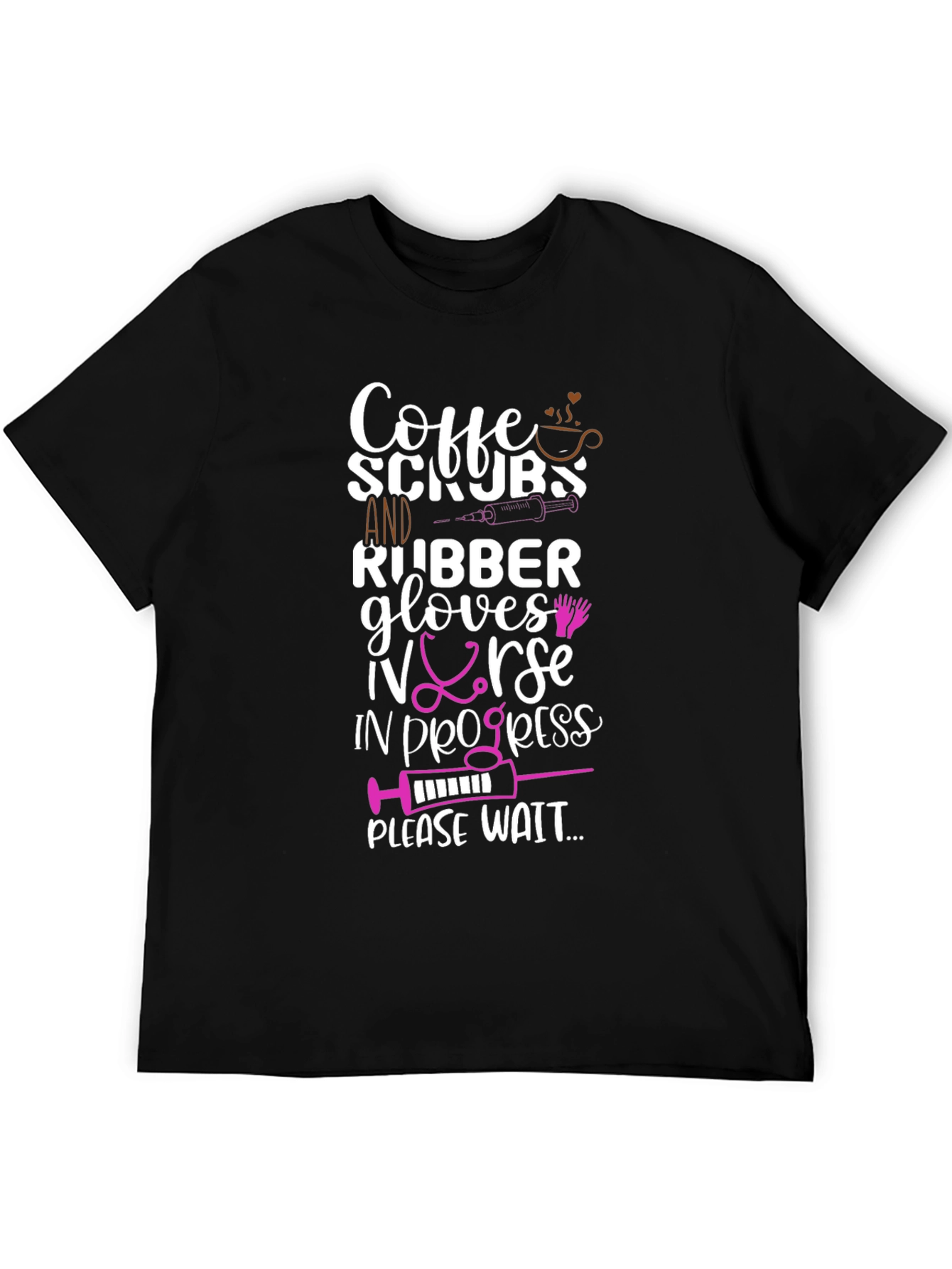 Coffee Scrubs Nurse Graphic T-Shirt
