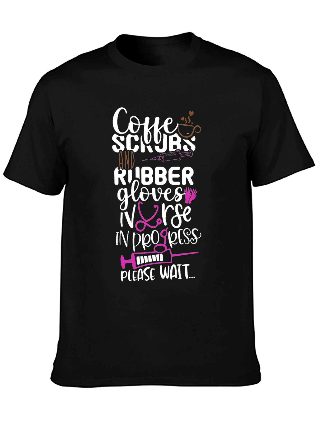 Coffee Scrubs Nurse Graphic T-Shirt