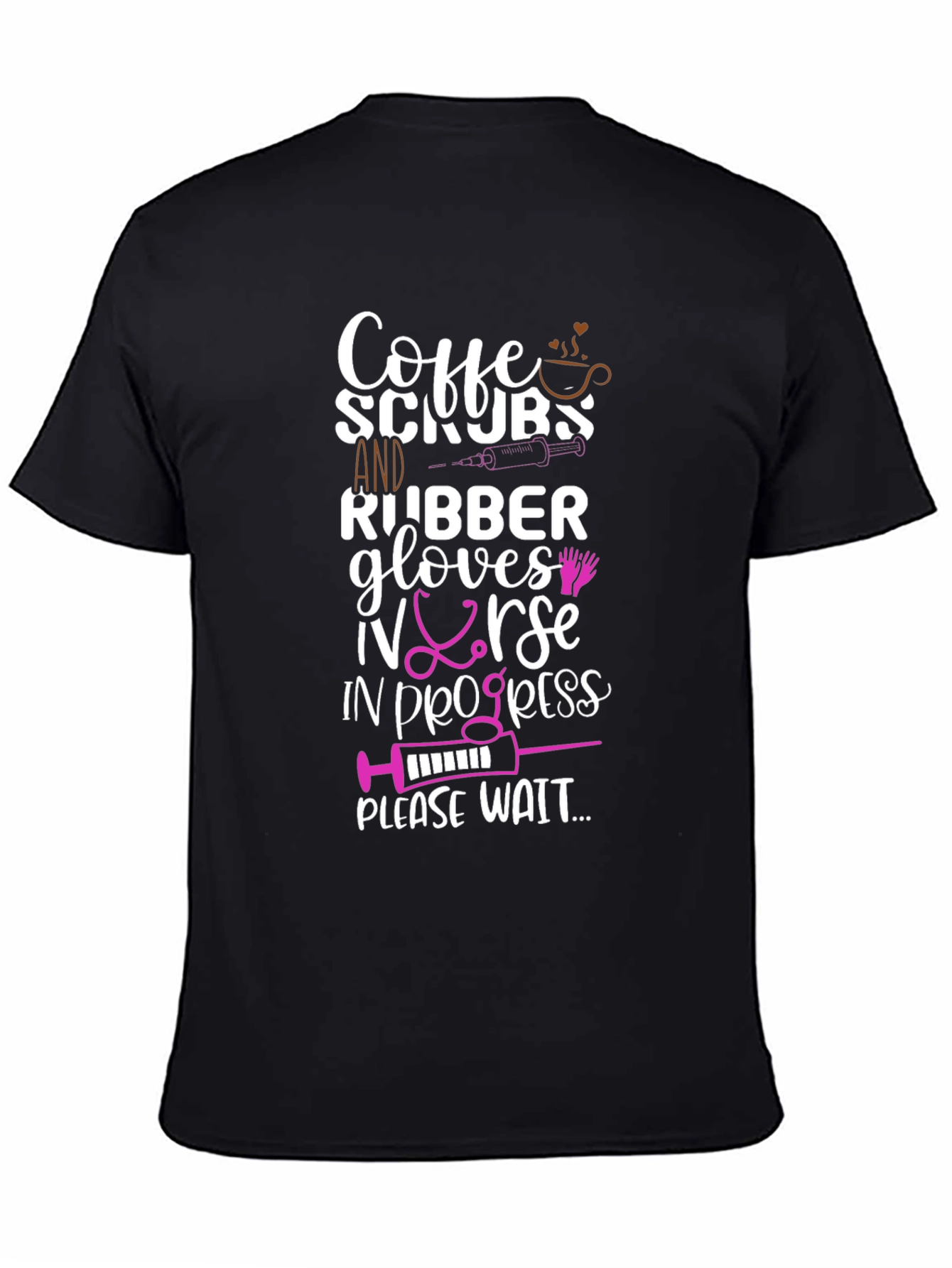 Coffee Scrubs Nurse Graphic T-Shirt