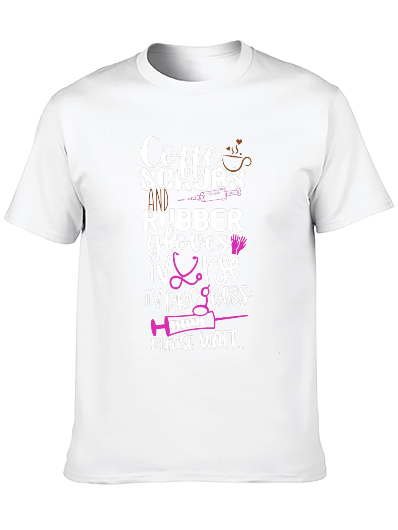 Coffee Scrubs Nurse Graphic T-Shirt