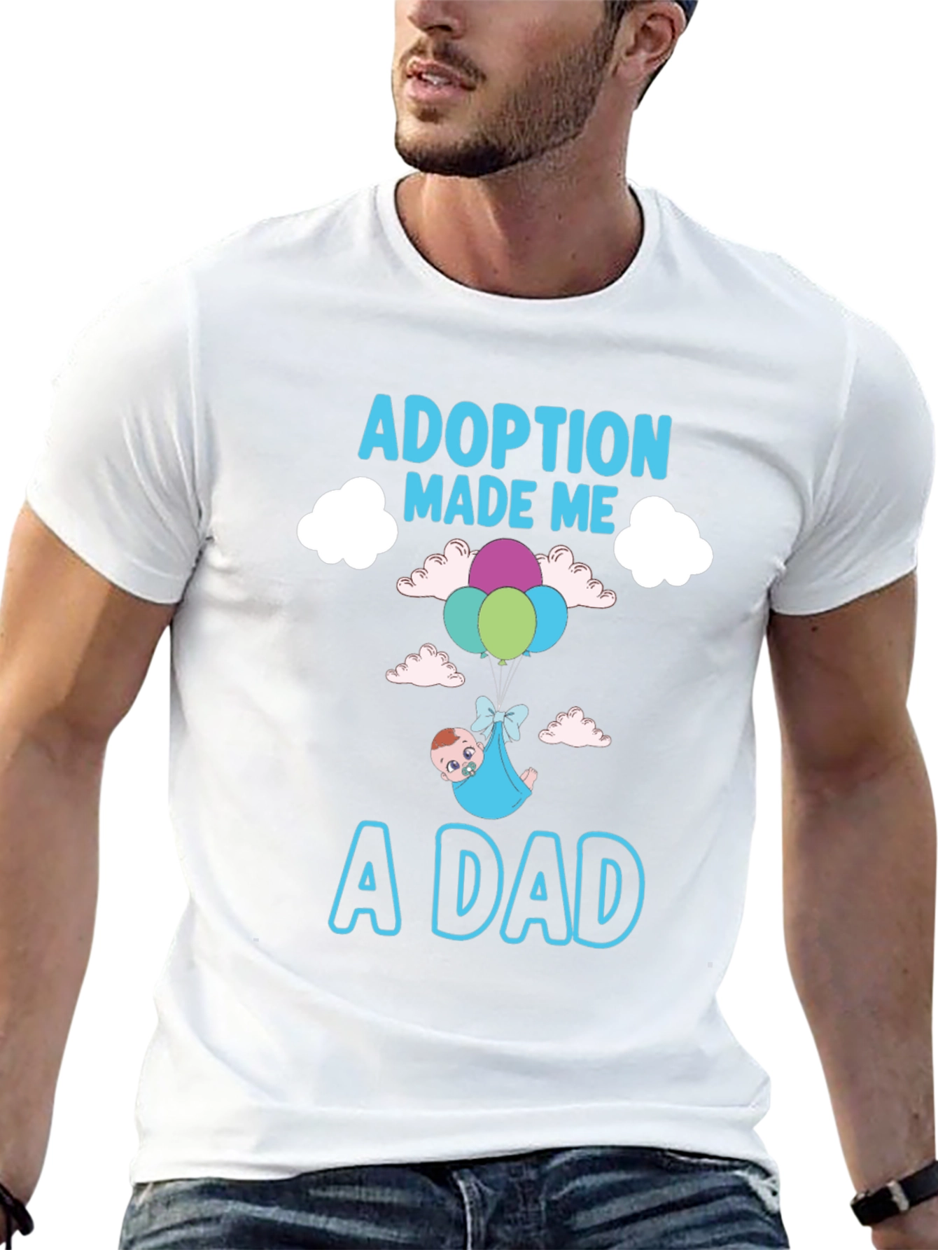 Adoption Made Me a Dad Graphic T-Shirt