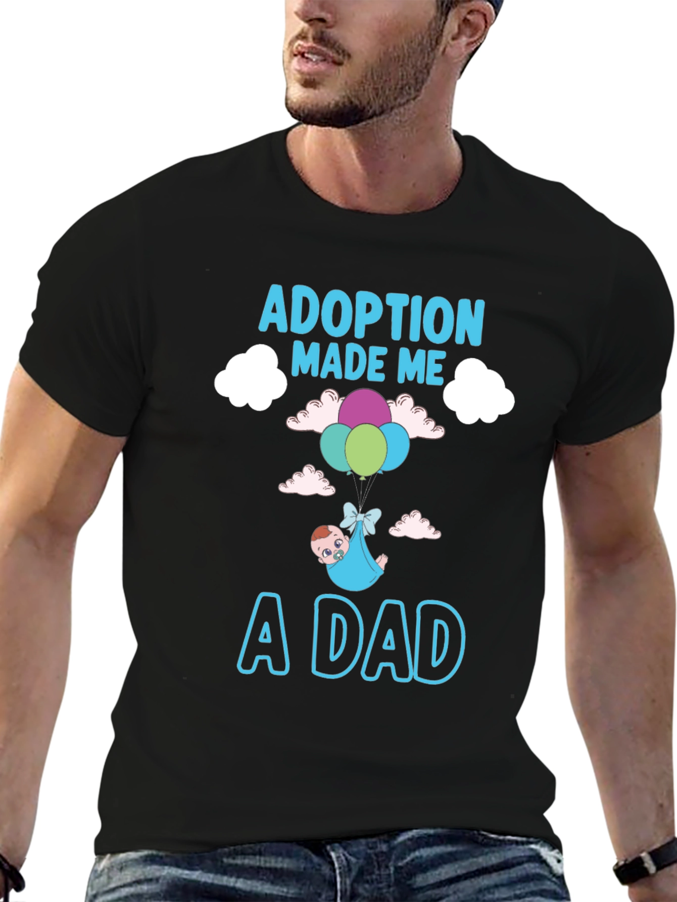 Adoption Made Me a Dad Graphic T-Shirt