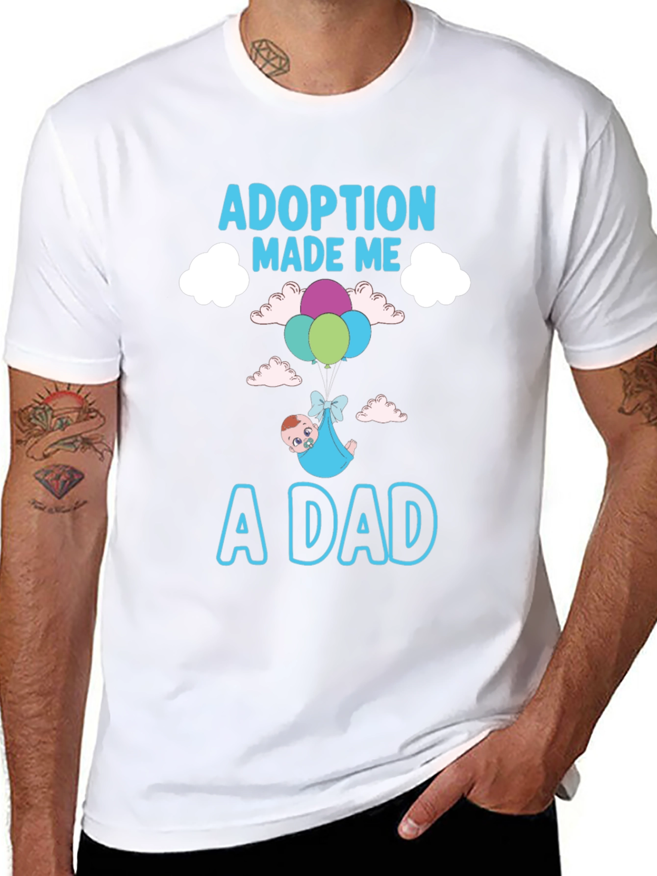 Adoption Made Me a Dad Graphic T-Shirt