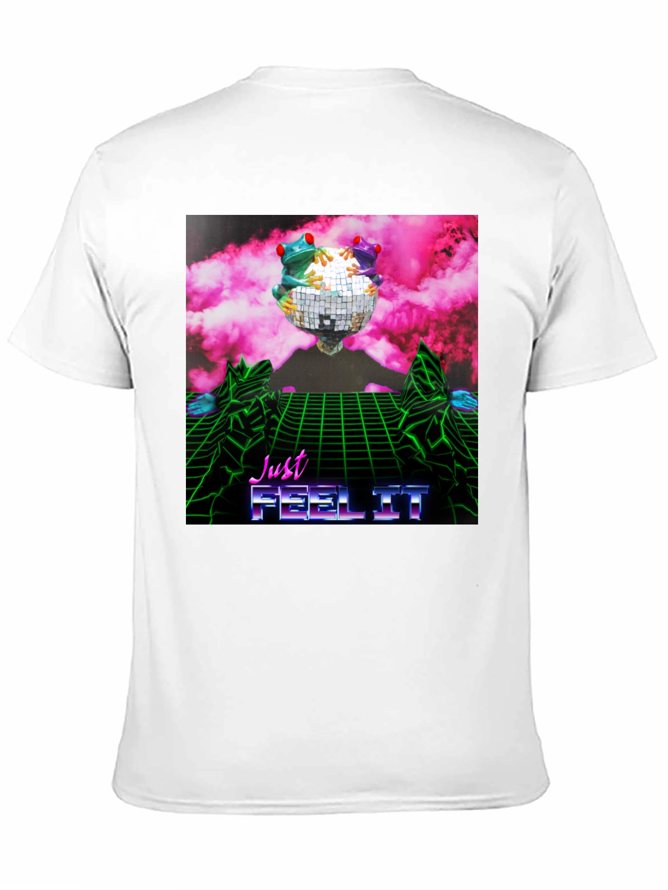 Just Feel It Disco Frog Graphic T-Shirt