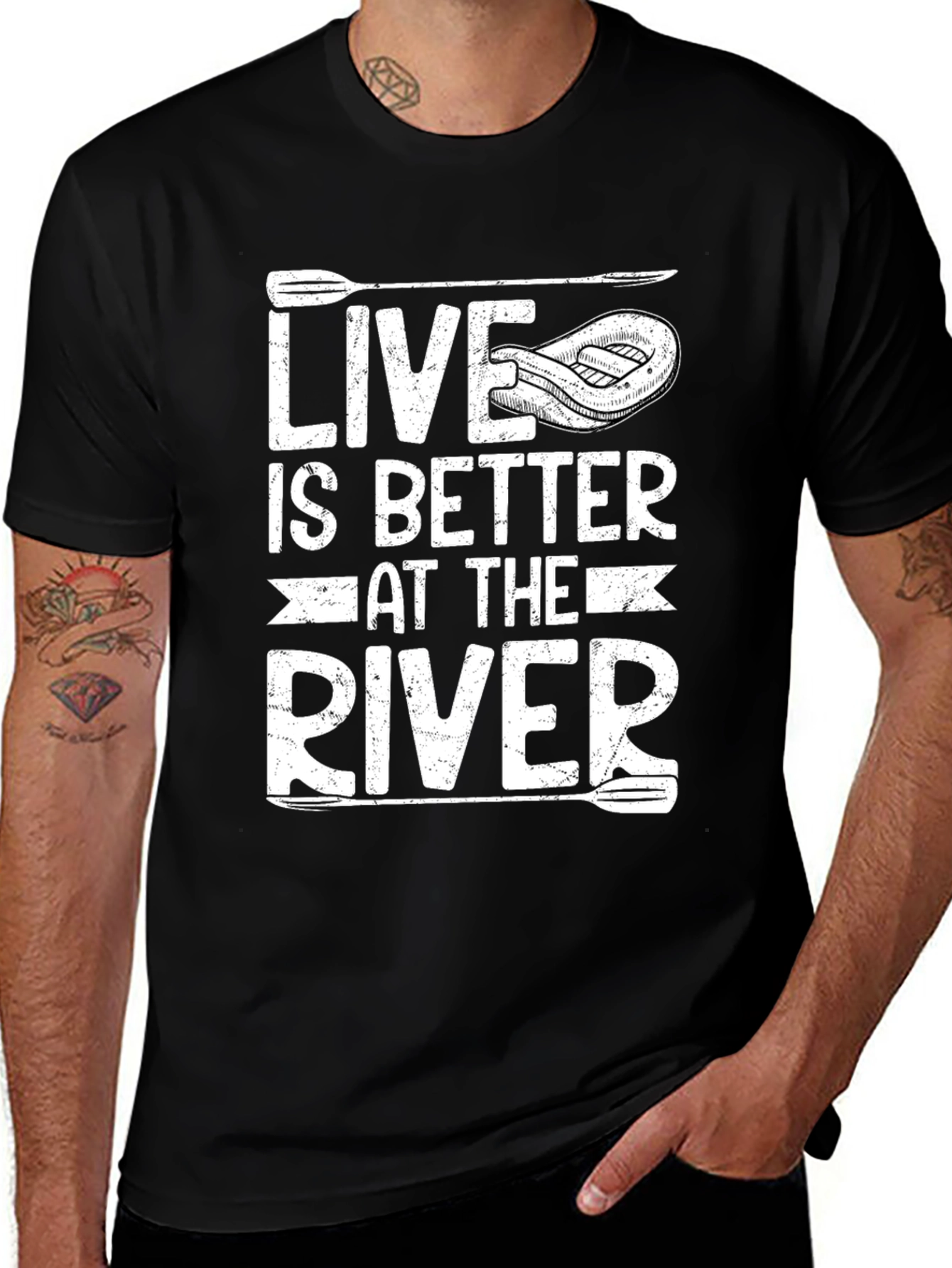 Live is Better at the River Graphic T-Shirt