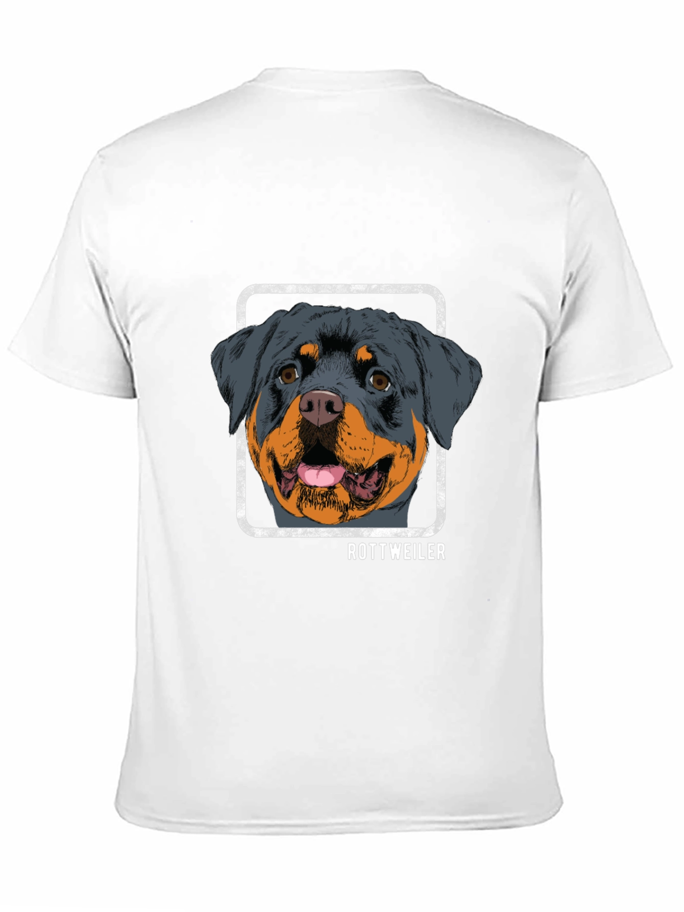 Rottweiler Dog Graphic Tee - Mens Black T-Shirt