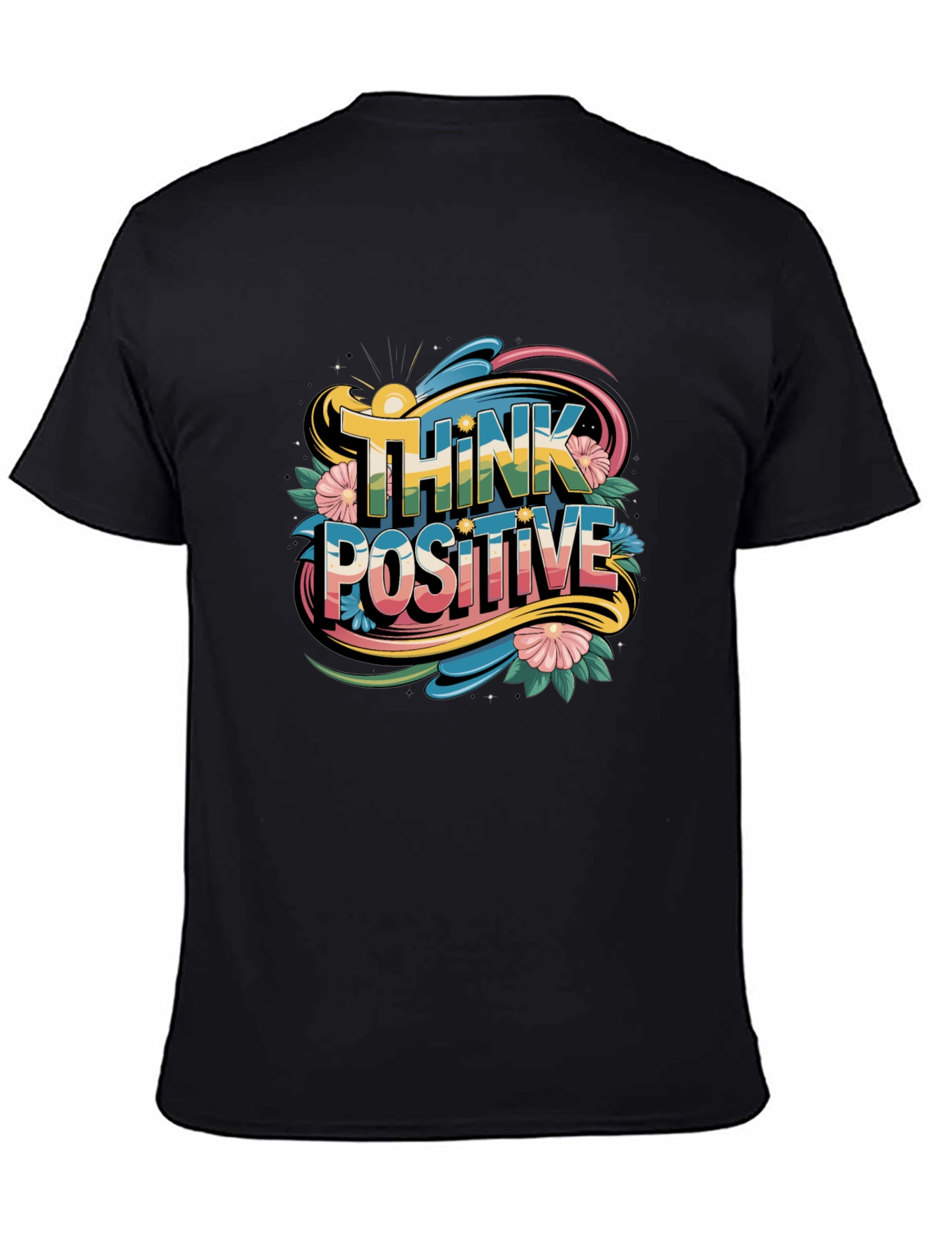 Think Positive Graphic Tee - Black