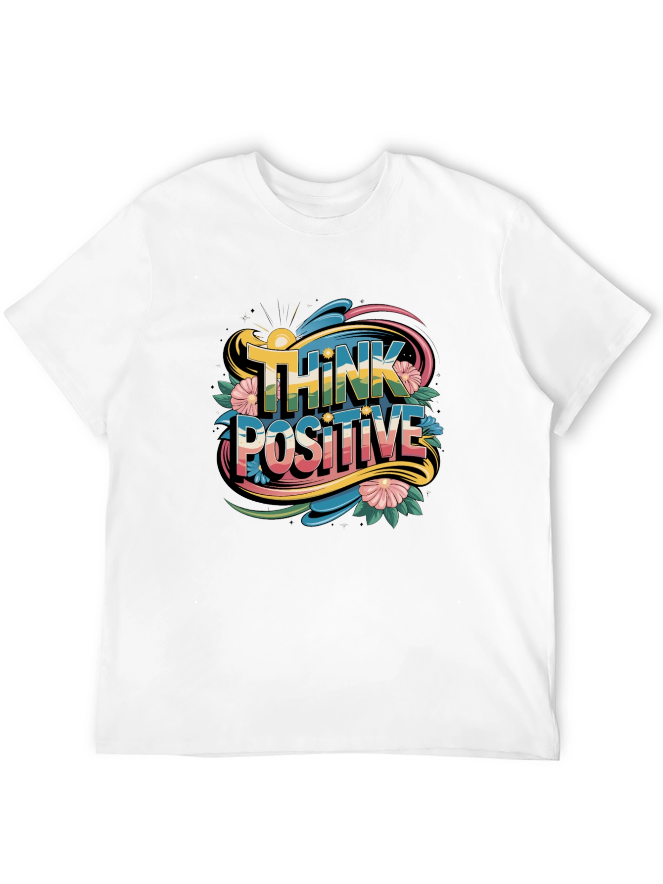 Think Positive Graphic Tee - Black