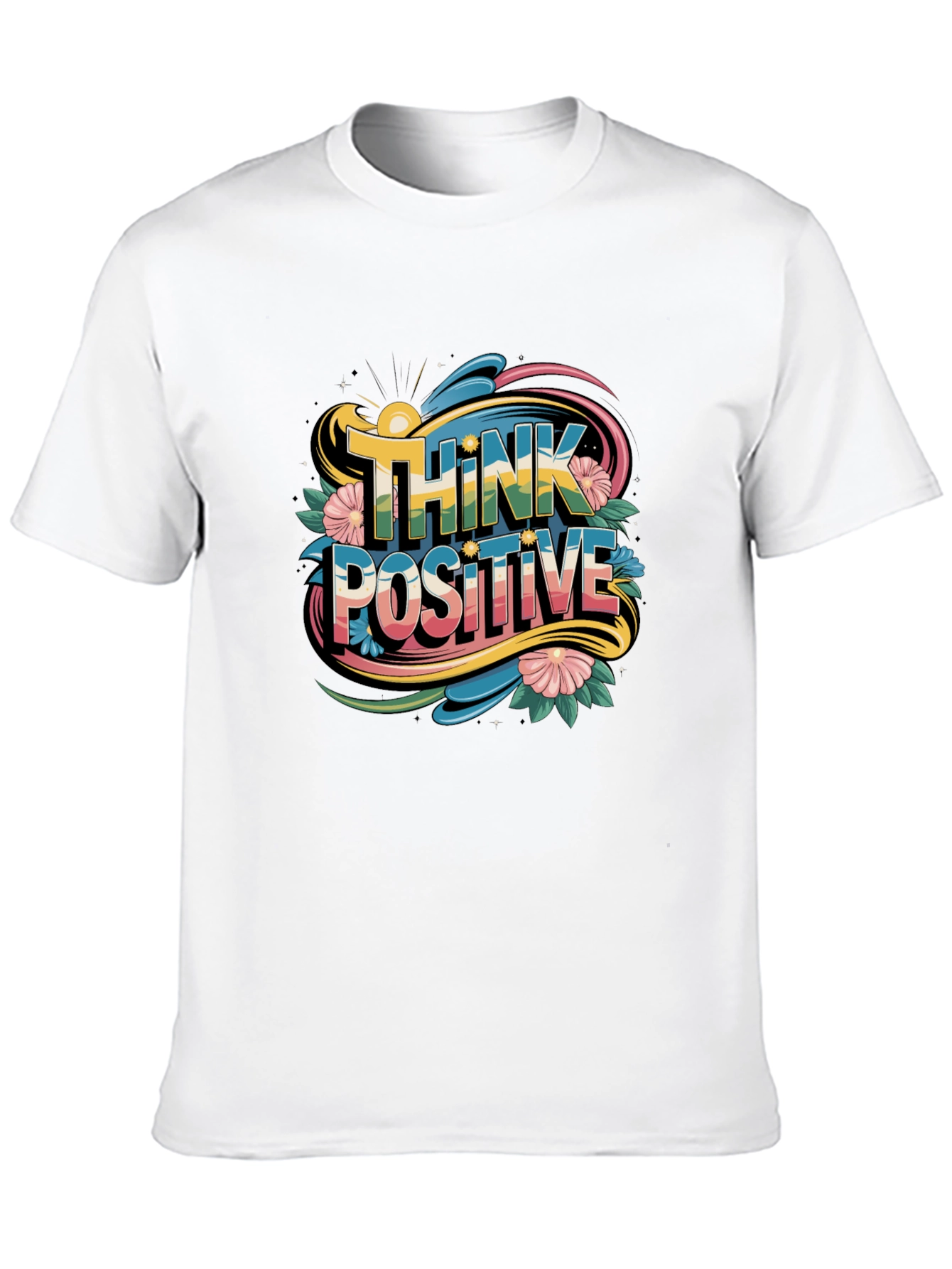 Think Positive Graphic Tee - Black