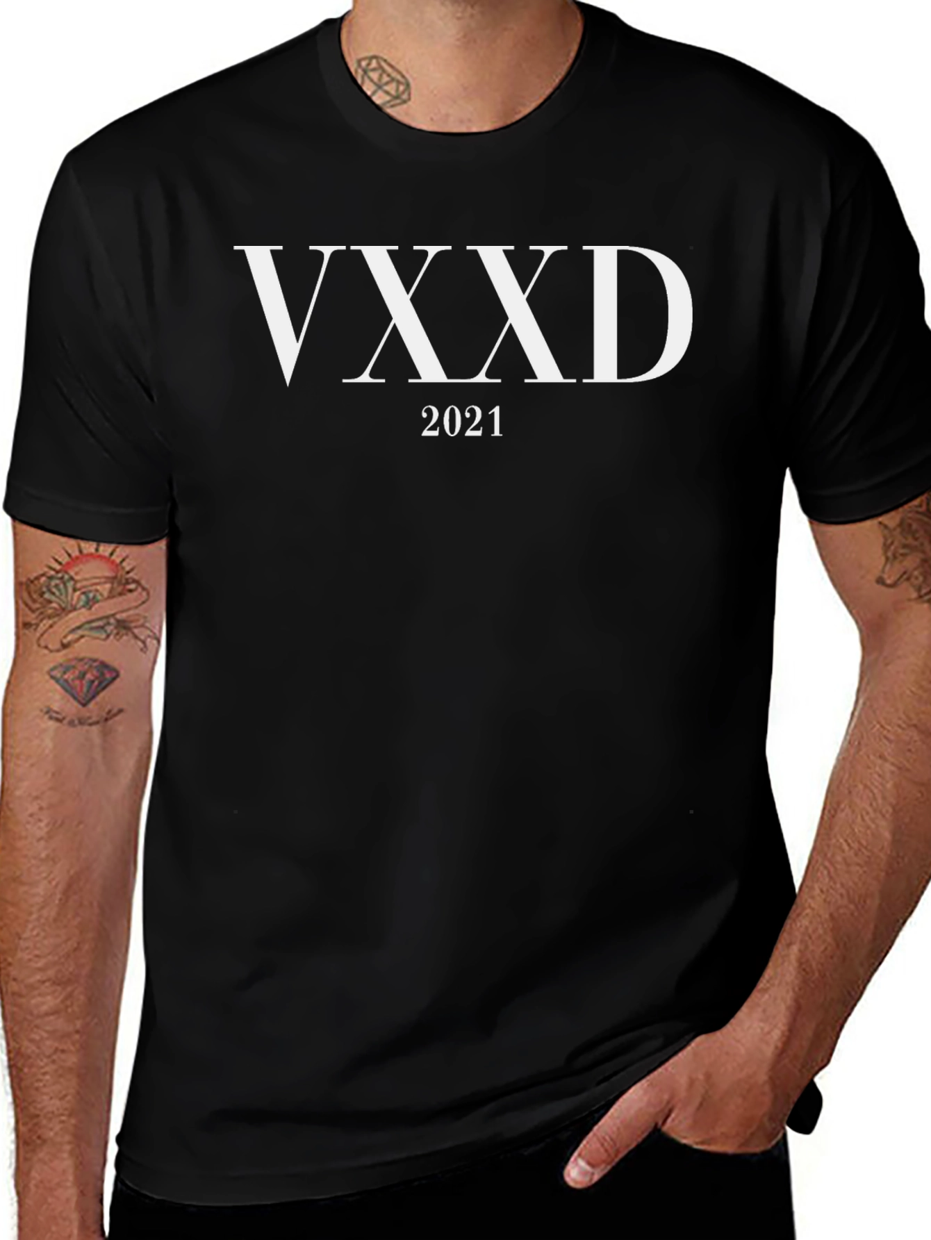 VXXD 2021 Graphic Tee - Stylish Black Cotton T-Shirt