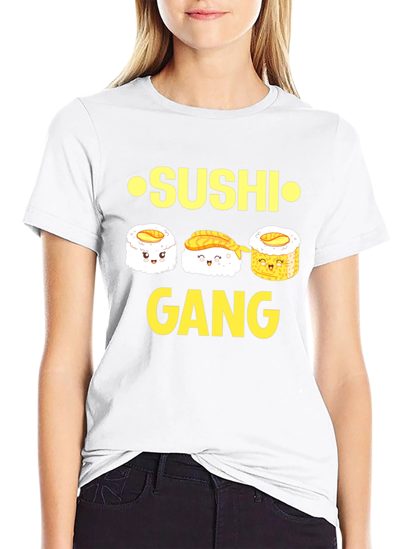 Sushi Gang Graphic Tee - Black Cotton T-Shirt