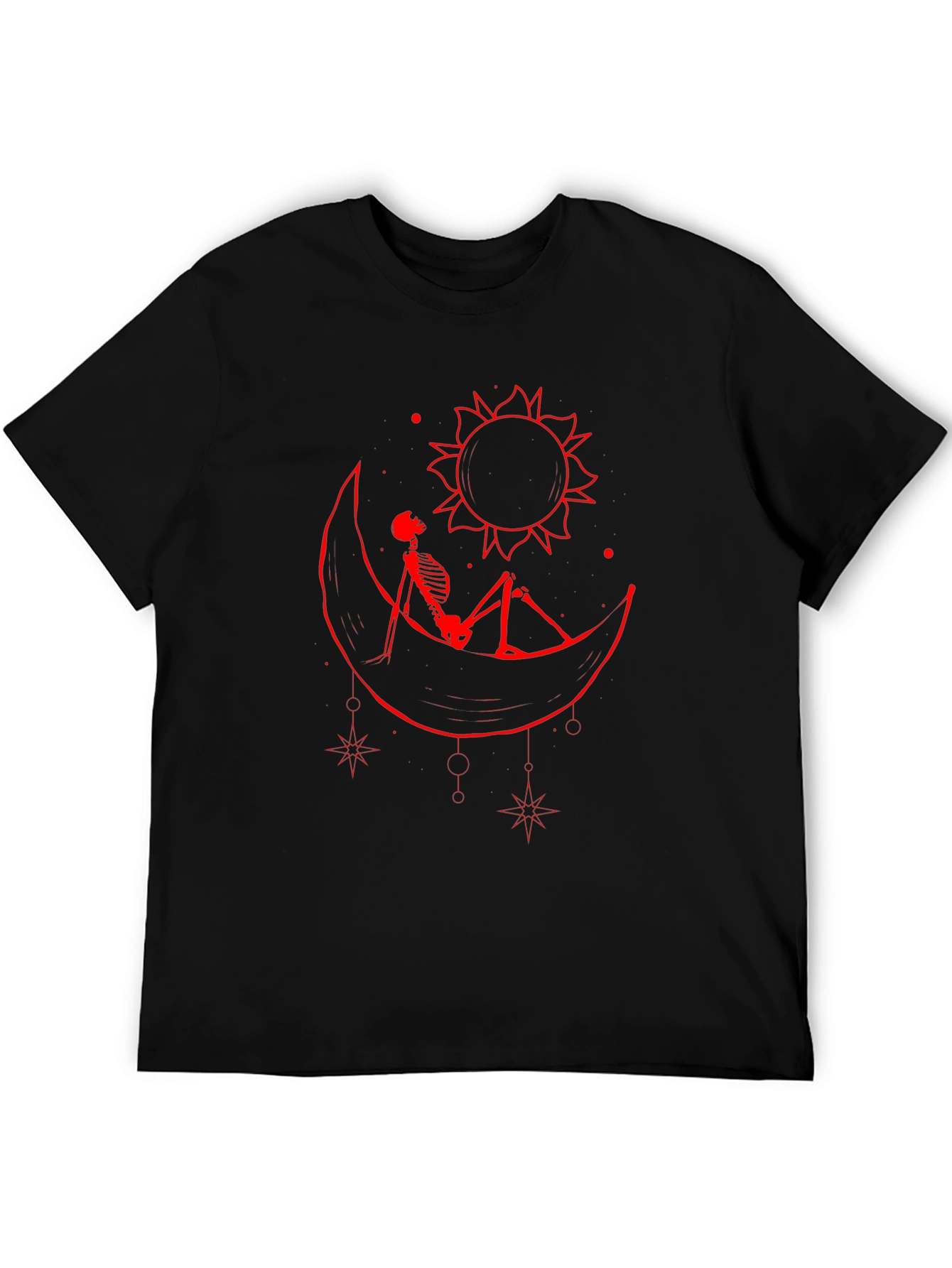 Skeleton Moon Sun Graphic Tee