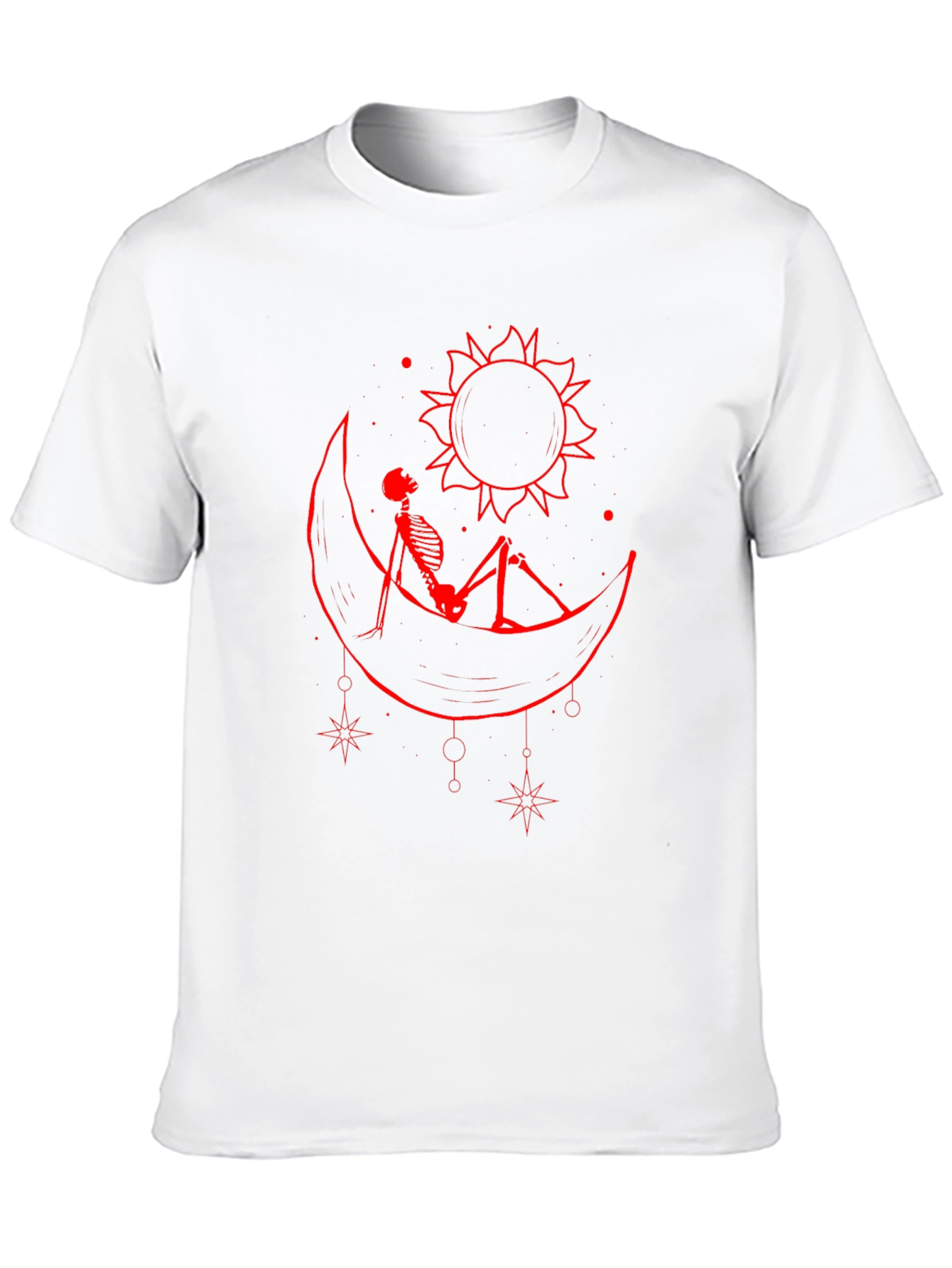 Skeleton Moon Sun Graphic Tee