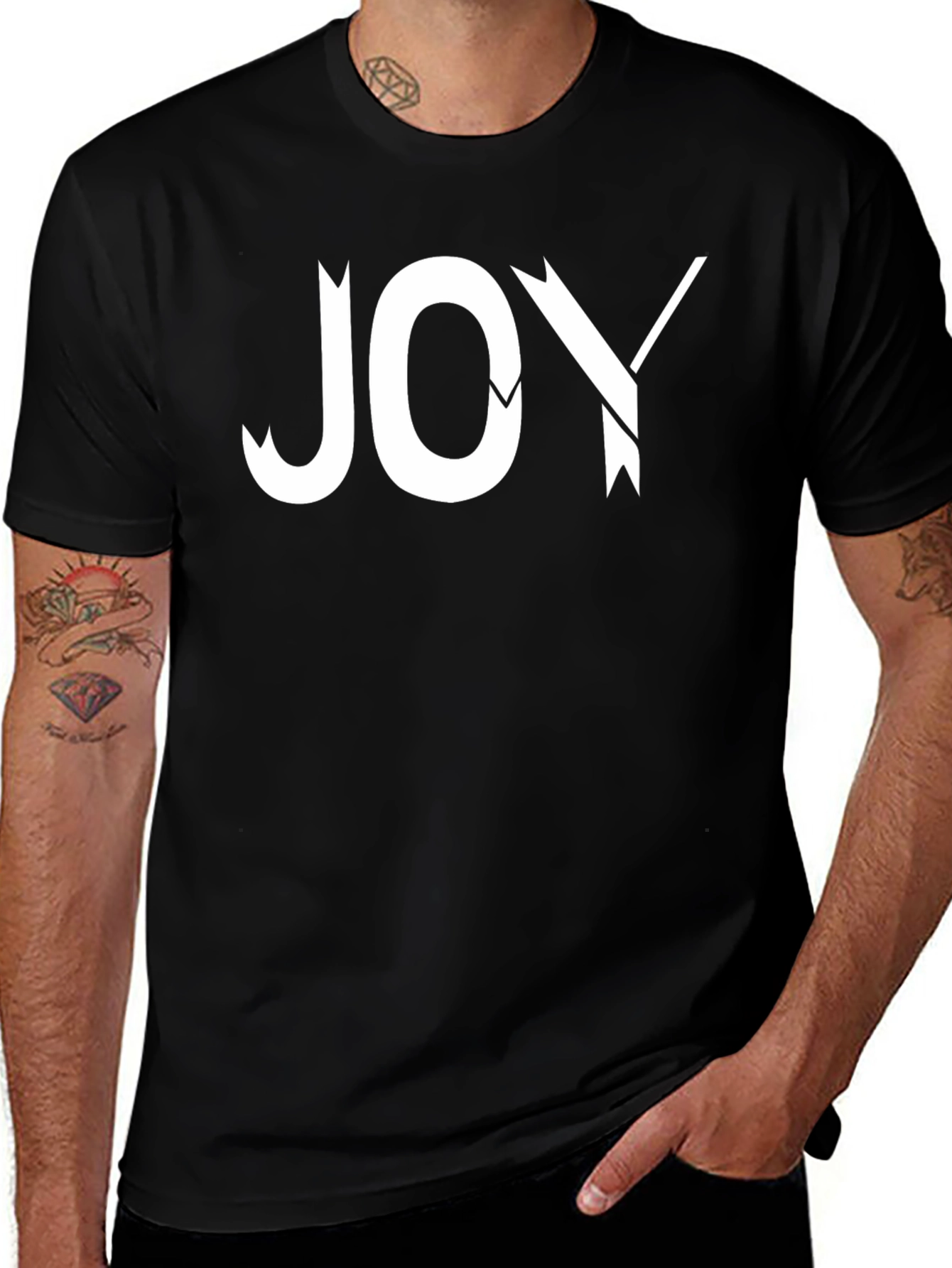Joy Graphic Tee - Black Short Sleeve T-Shirt