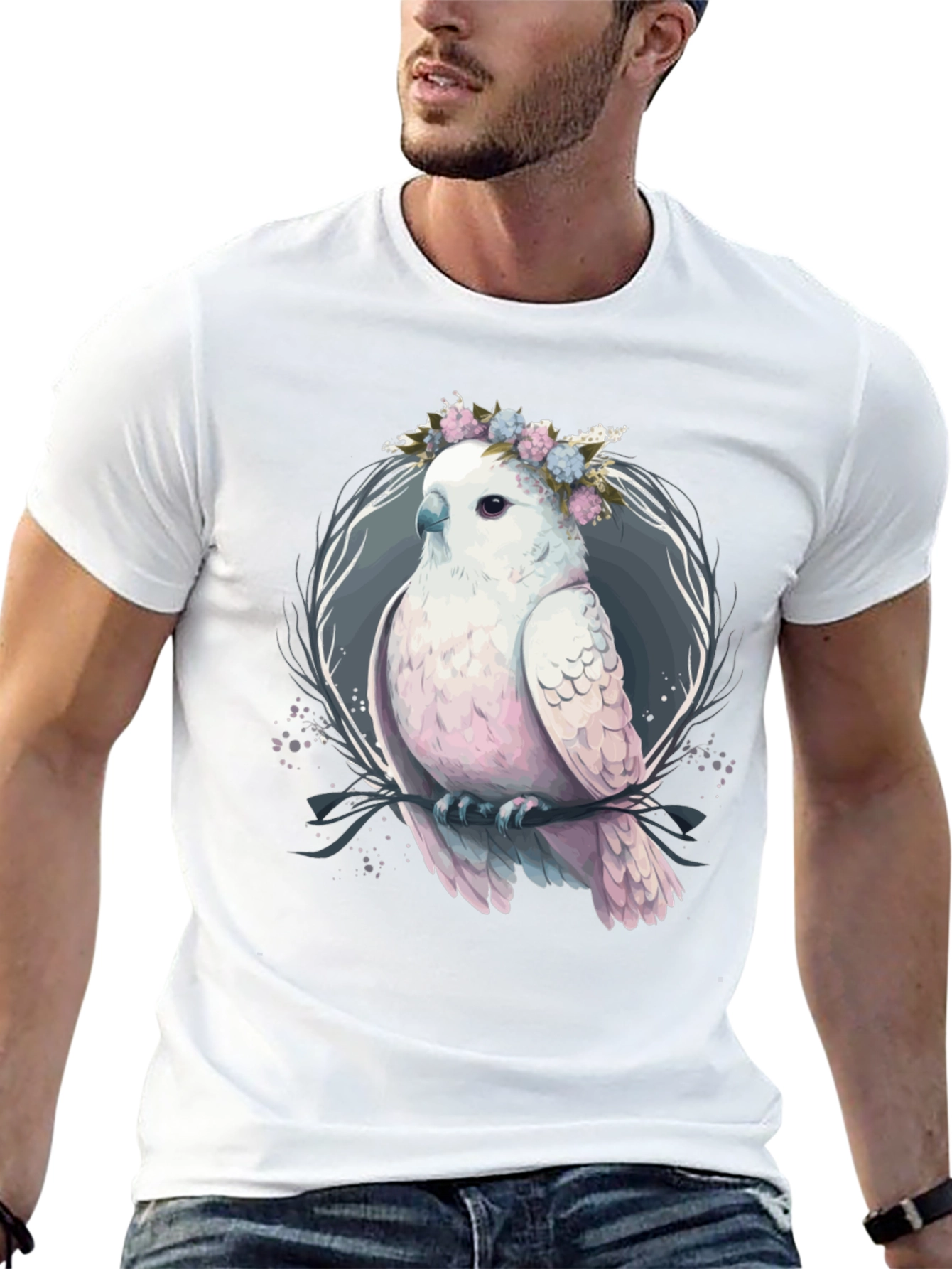Floral Crown Cockatoo Graphic Tee