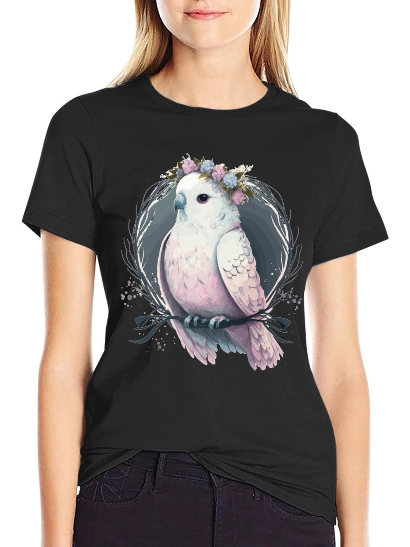 Floral Crown Cockatoo Graphic Tee