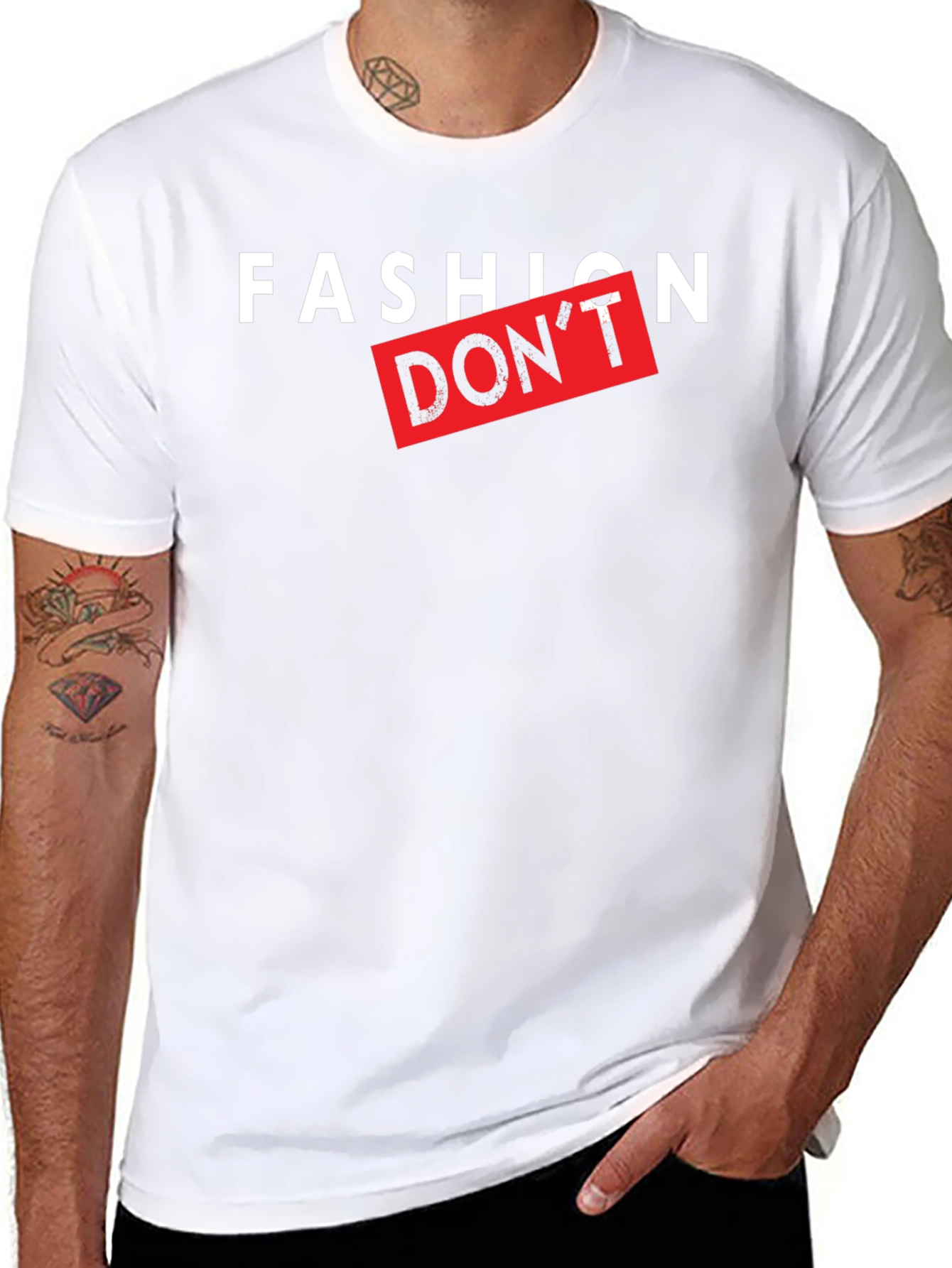 Fashion Dont Graphic Print Black T-Shirt